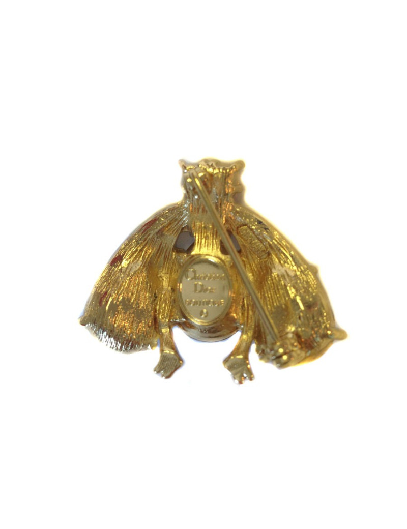 Broche Abeille CHRISTIAN DIOR en strass 