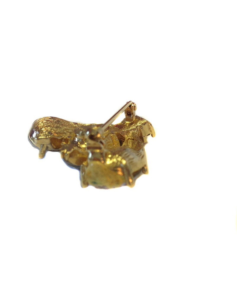 Broche Abeille CHRISTIAN DIOR en strass 