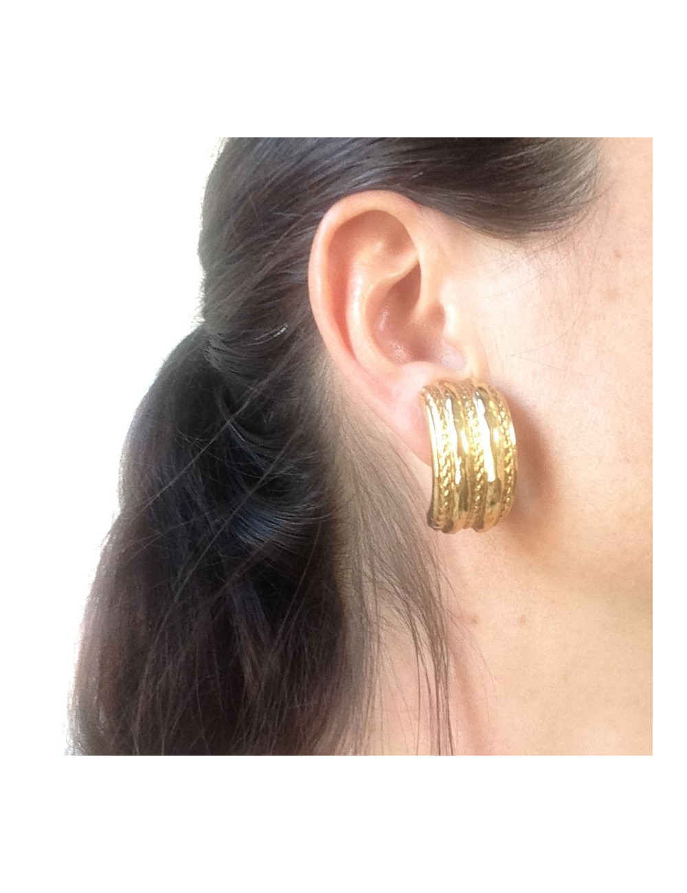 Clips vintage YVES SAINT LAURENT dorés