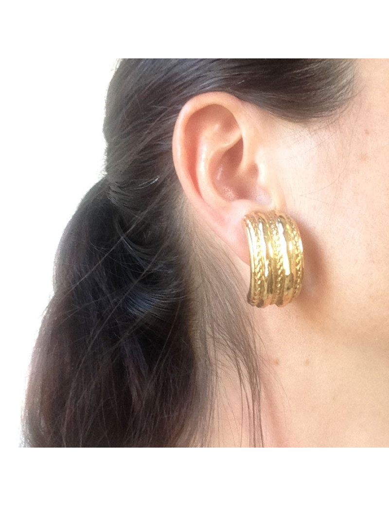 Clips vintage YVES SAINT LAURENT dorés