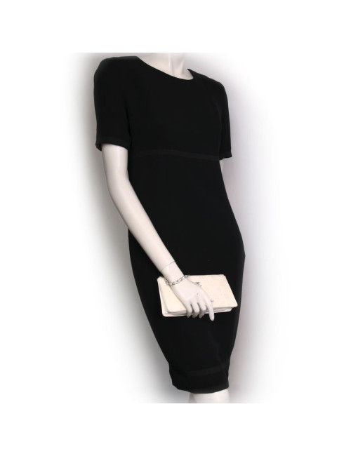 Pochette CHANEL cuir coquille d'oeuf