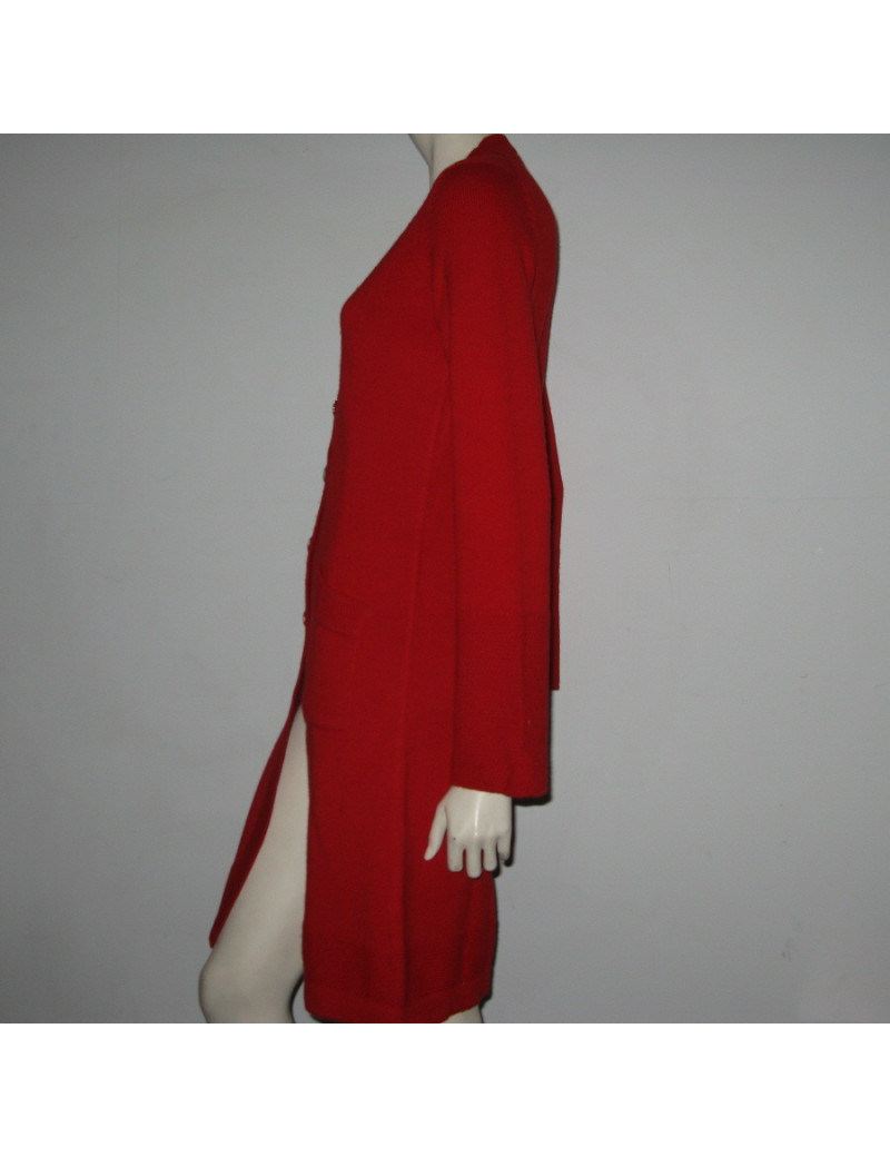 Long waistcoat CHANEL red cashmere