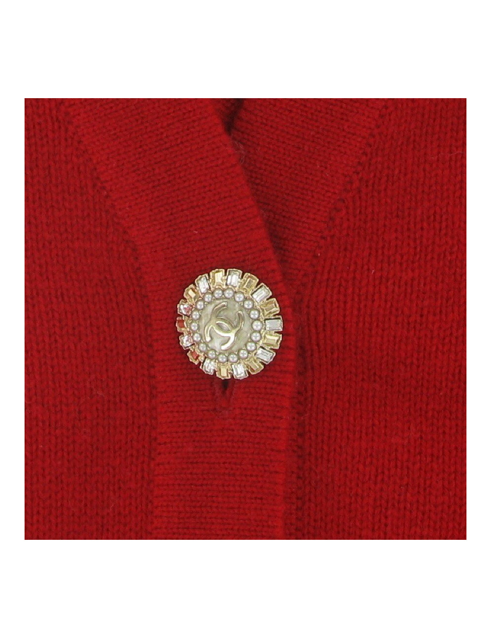 Long waistcoat CHANEL red cashmere