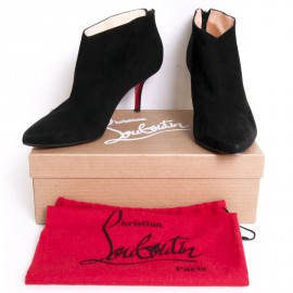 Ankle boots CHRISTIAN LOUBOUTIN Black Suede T40