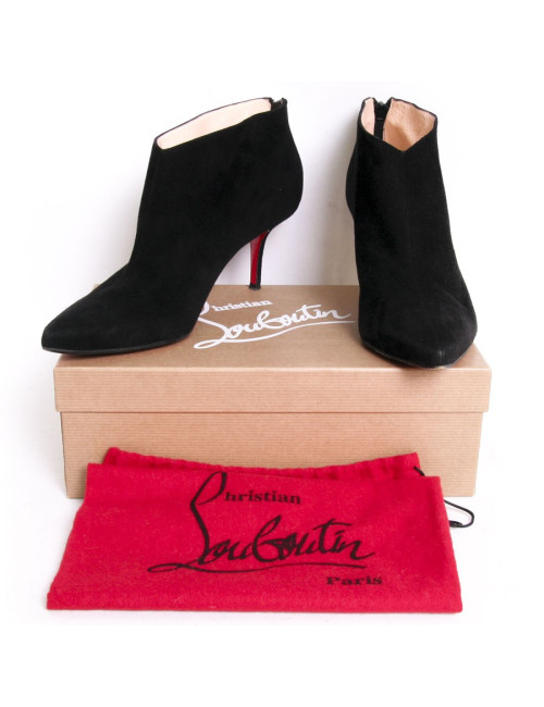 Ankle boots CHRISTIAN LOUBOUTIN Black Suede T40