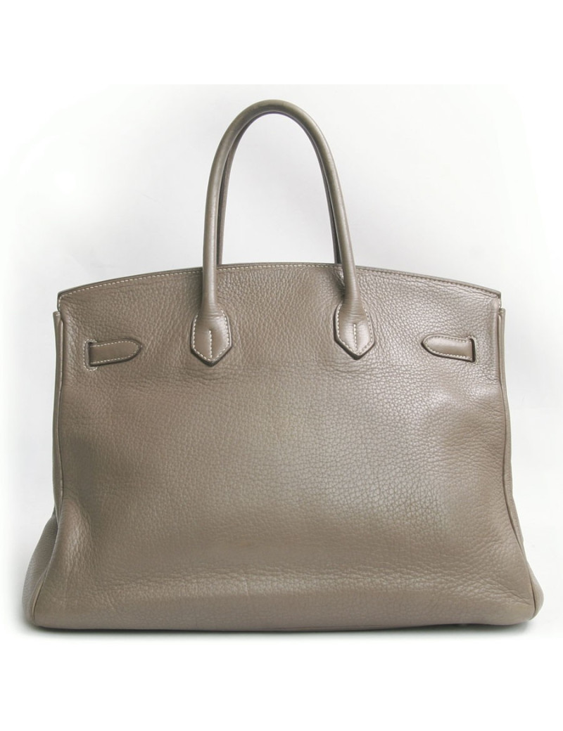 HERMES Birkin 35 taurillon clemence tow and silver palladium jewellery