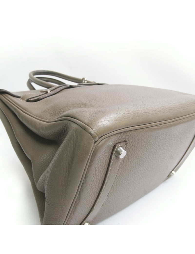 HERMES Birkin 35 taurillon clemence tow and silver palladium jewellery