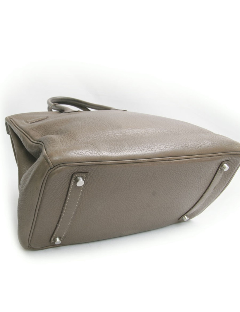Birkin 35 HERMES taurillon clémence étoupe 