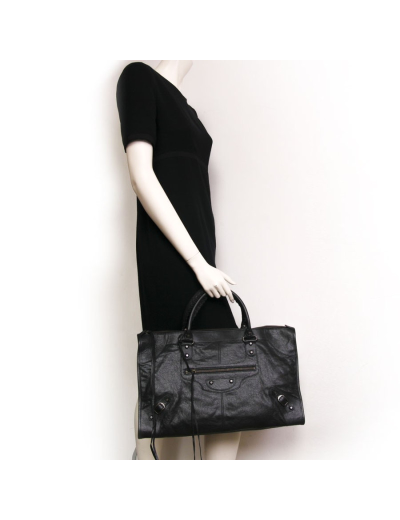 Sac BALANCIAGA "Giant City" noir 