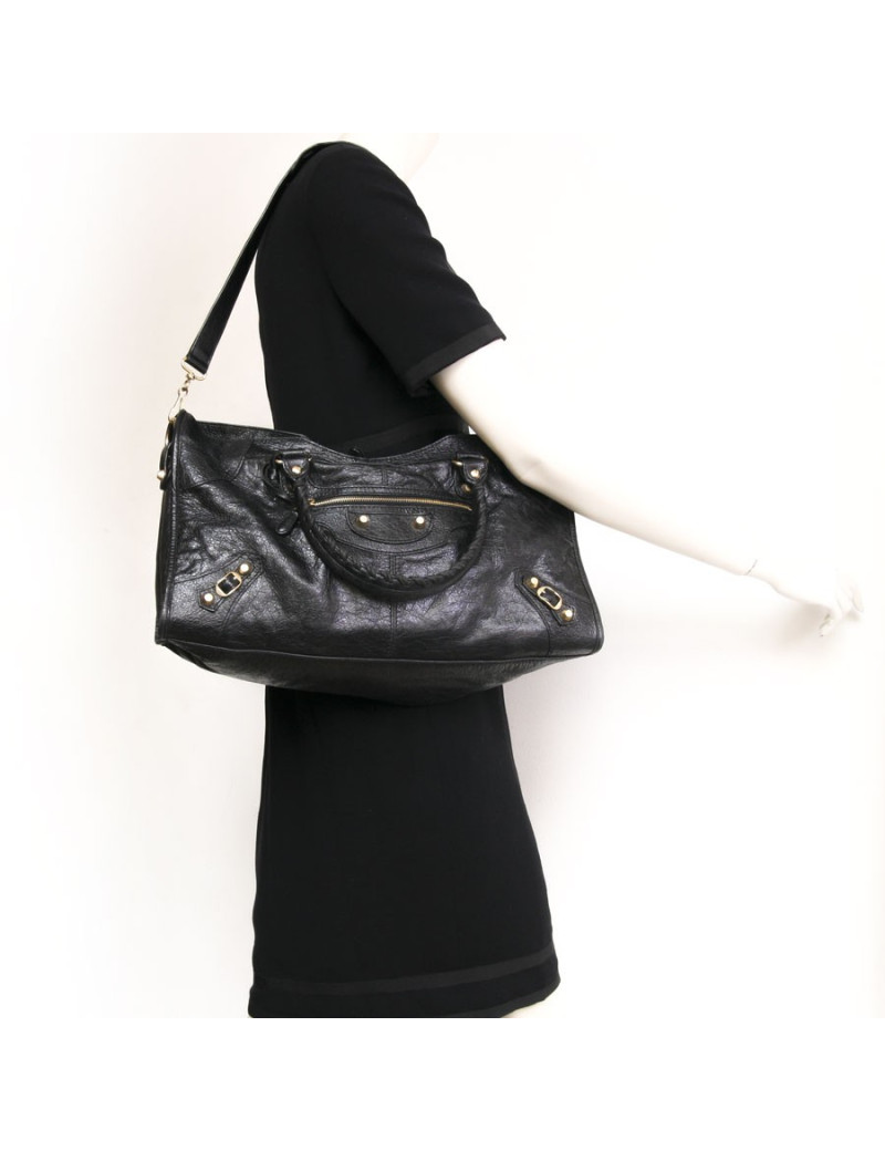 Sac BALENCIAGA "Part time" cuir noir 