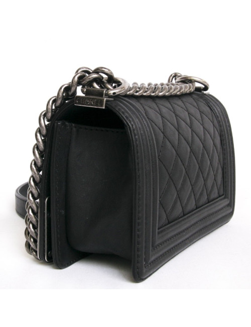 CHANEL "Paris-Dallas" Boy flap bag limited edition in black quilted leather