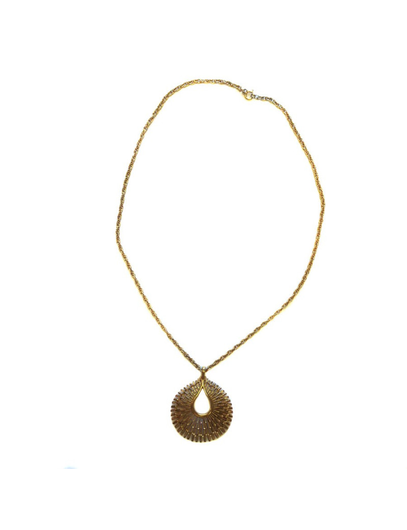 Chaine et pendentif TRIFARI doré