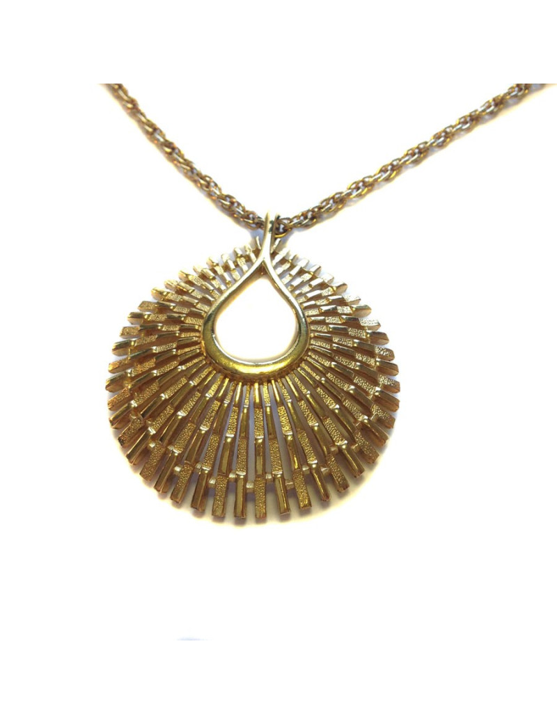 Chaine et pendentif TRIFARI doré