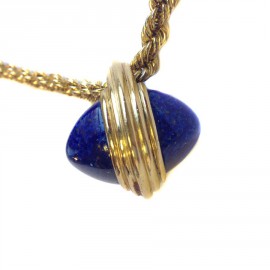 Collier pendentif façon Lapis lazuli SANS MARQUE