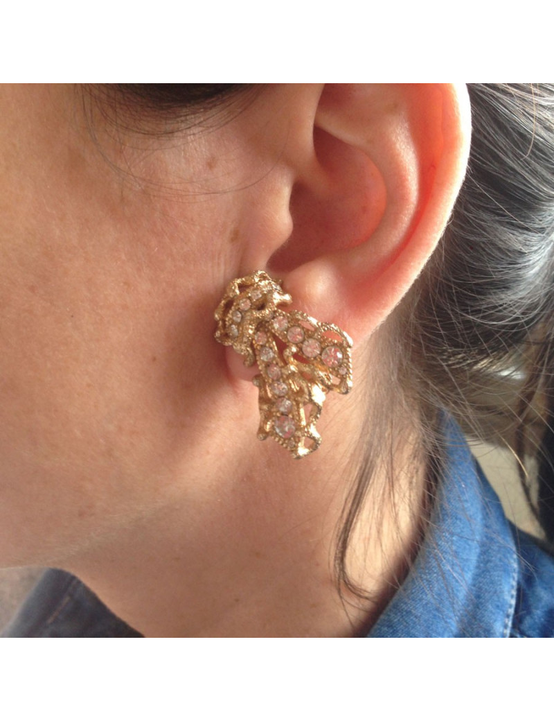 ensemble broche et clips d'oreille CINER