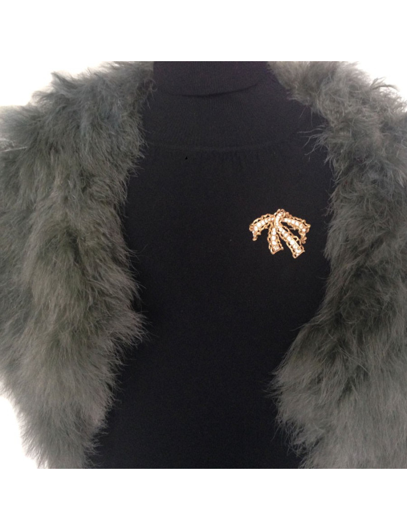 Parure broche et clips d'oreille CINER