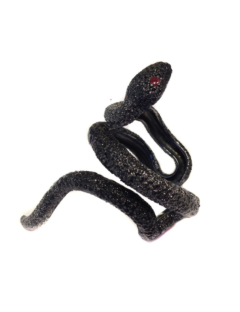 Manchette "Serpent" ruthénium  strass autres marques