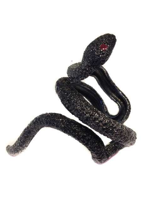 Manchette "Serpent" ruthénium  strass autres marques