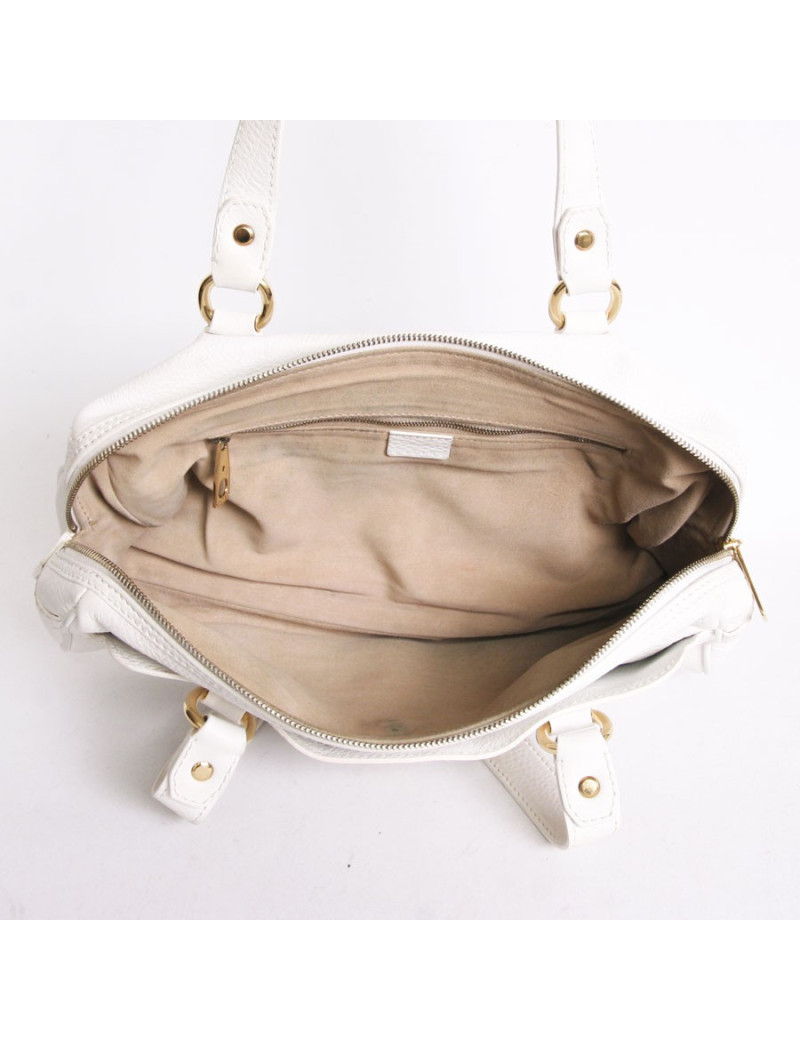 Sac CELINE taurillon clémence blanc