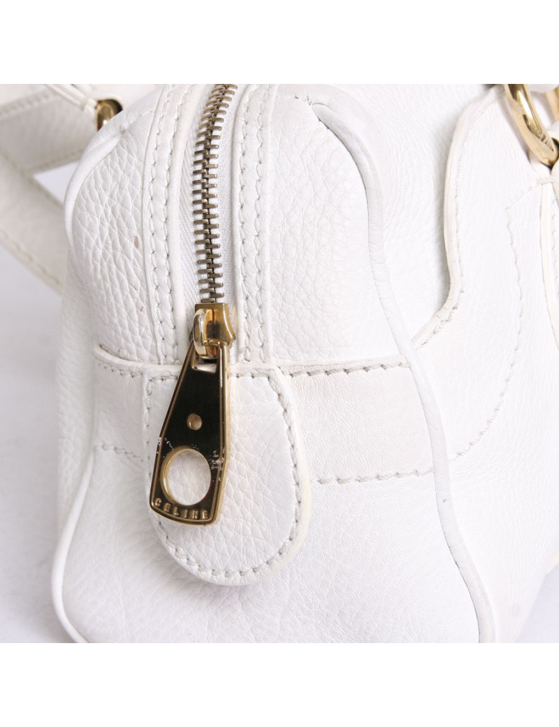 Sac CELINE taurillon clémence blanc