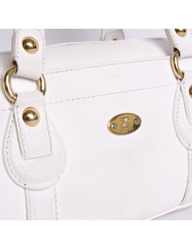 Sac CELINE taurillon clémence blanc