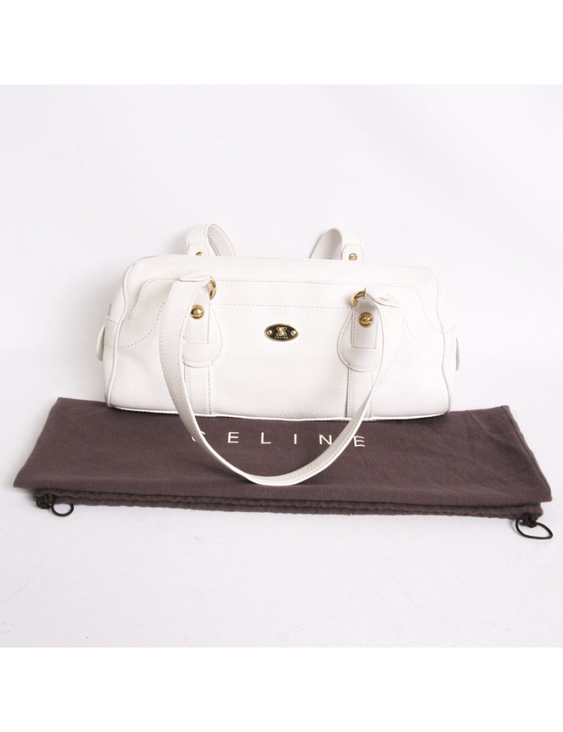 Sac CELINE taurillon clémence blanc