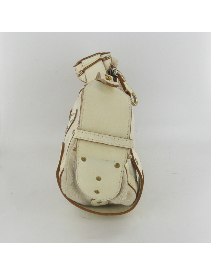 Sac cuir et tissu Ã©cru CHLOE