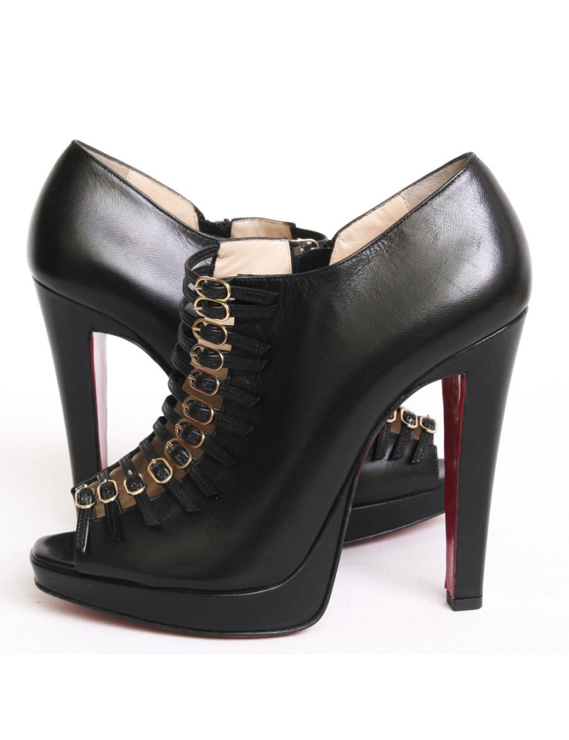 Sandales hautes CHRISTIAN LOUBOUTIN T39.5 noires