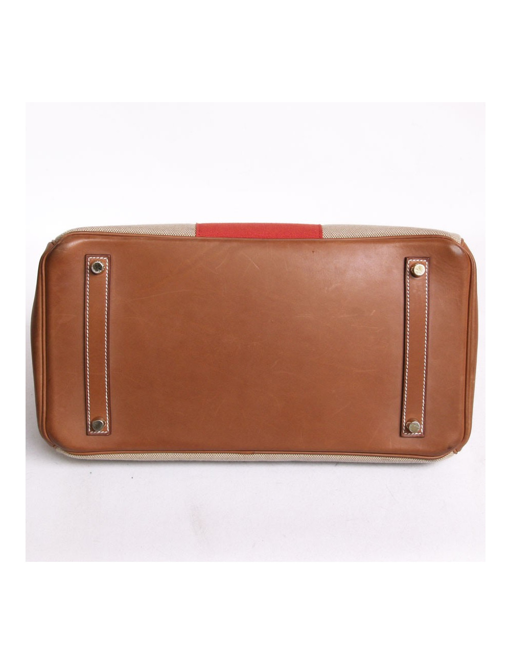 Sac Birkin 35 HERMES veau barenia et toile