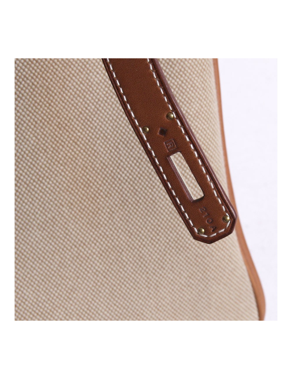 Sac Birkin 35 HERMES veau barenia et toile