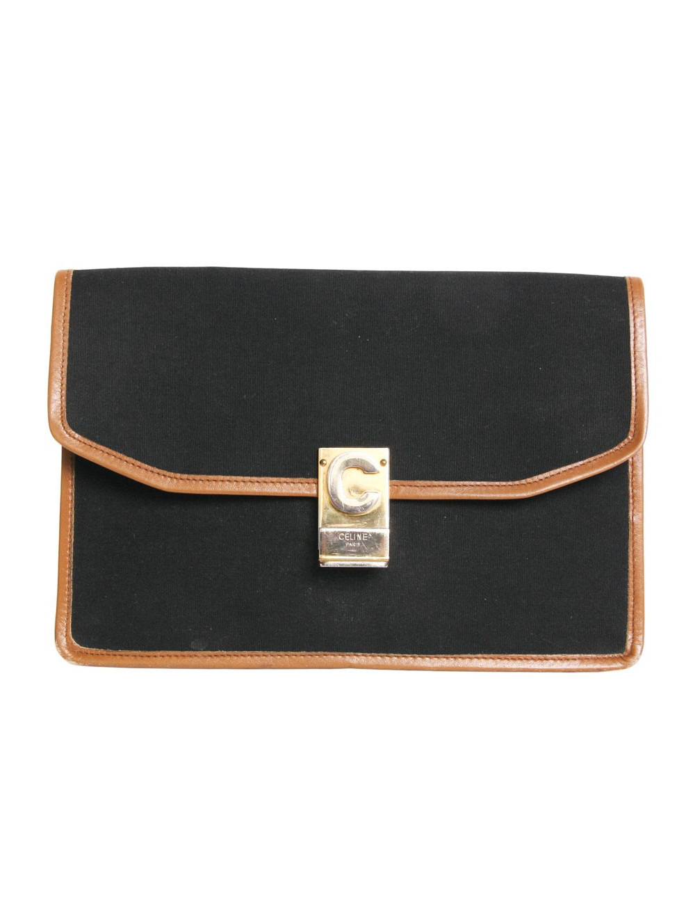 Pochette CELINE vintage en toile noire