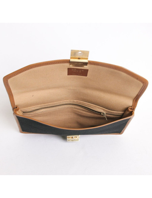 Pochette CELINE vintage en toile noire