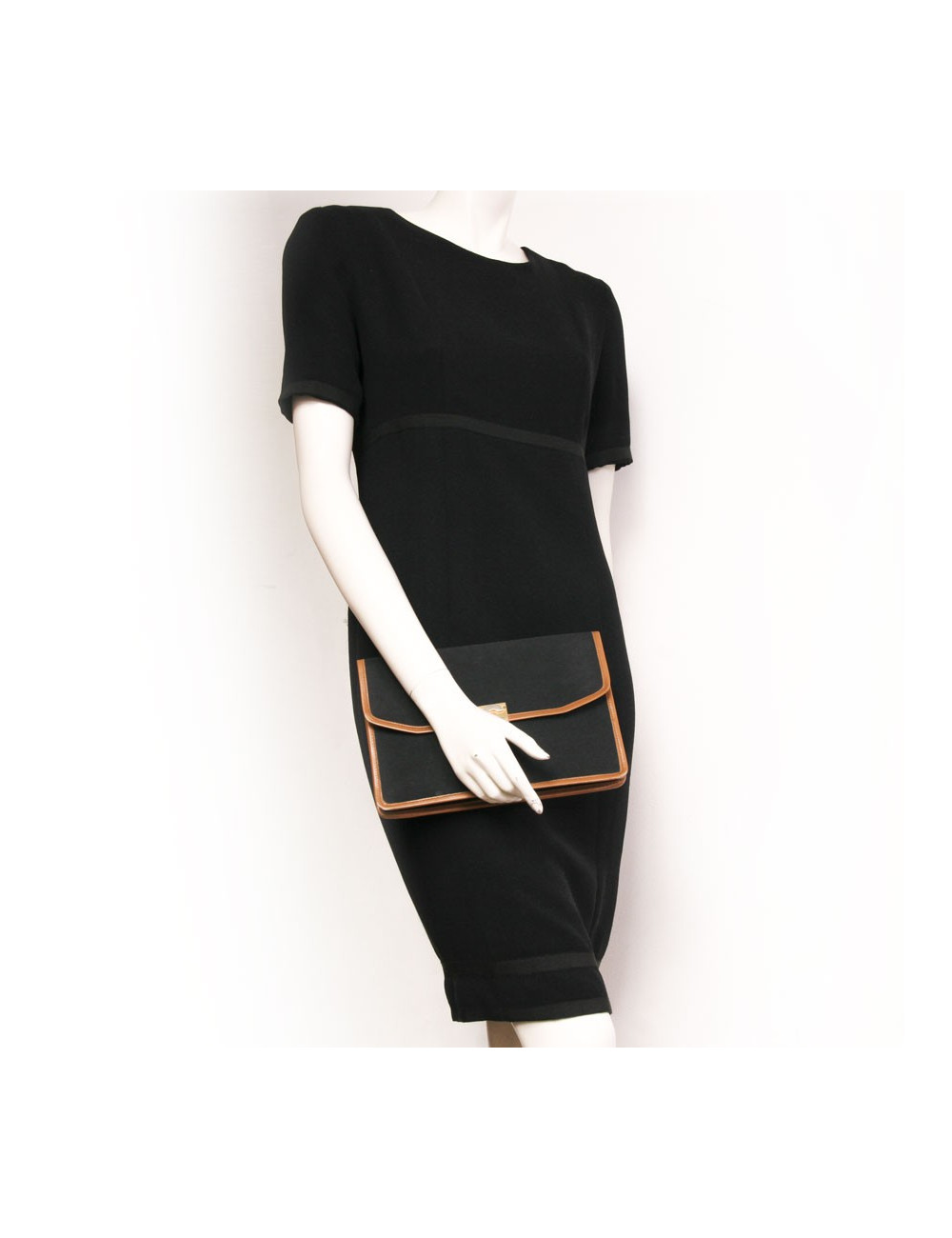 Pochette CELINE vintage en toile noire