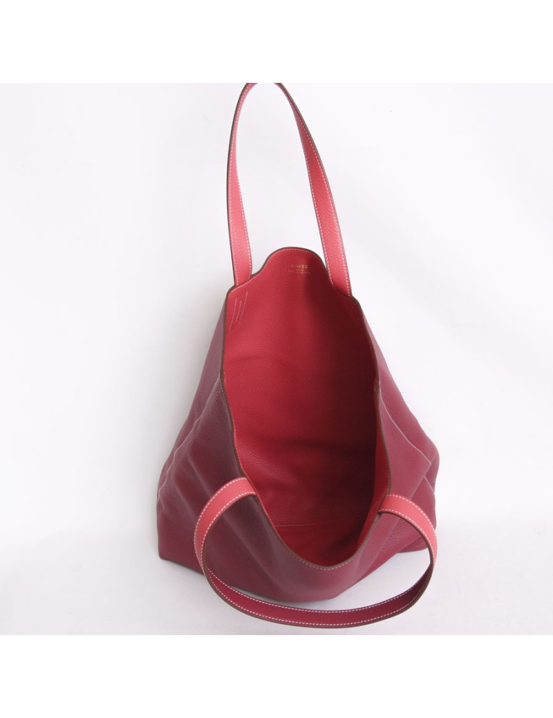 Sac HERMES "double sens" bicolore