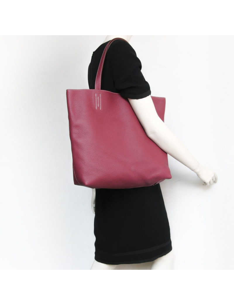 Sac HERMES "double sens" bicolore