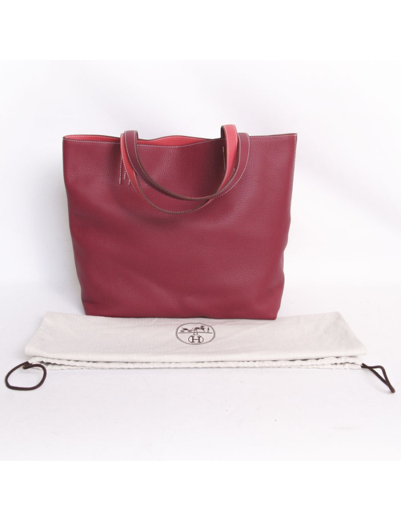 Sac HERMES "double sens" bicolore