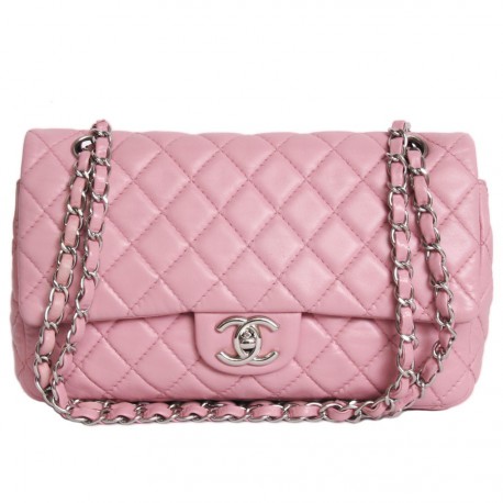 Bag CHANEL Timeless smooth lambskin pink - VALOIS VINTAGE PARIS