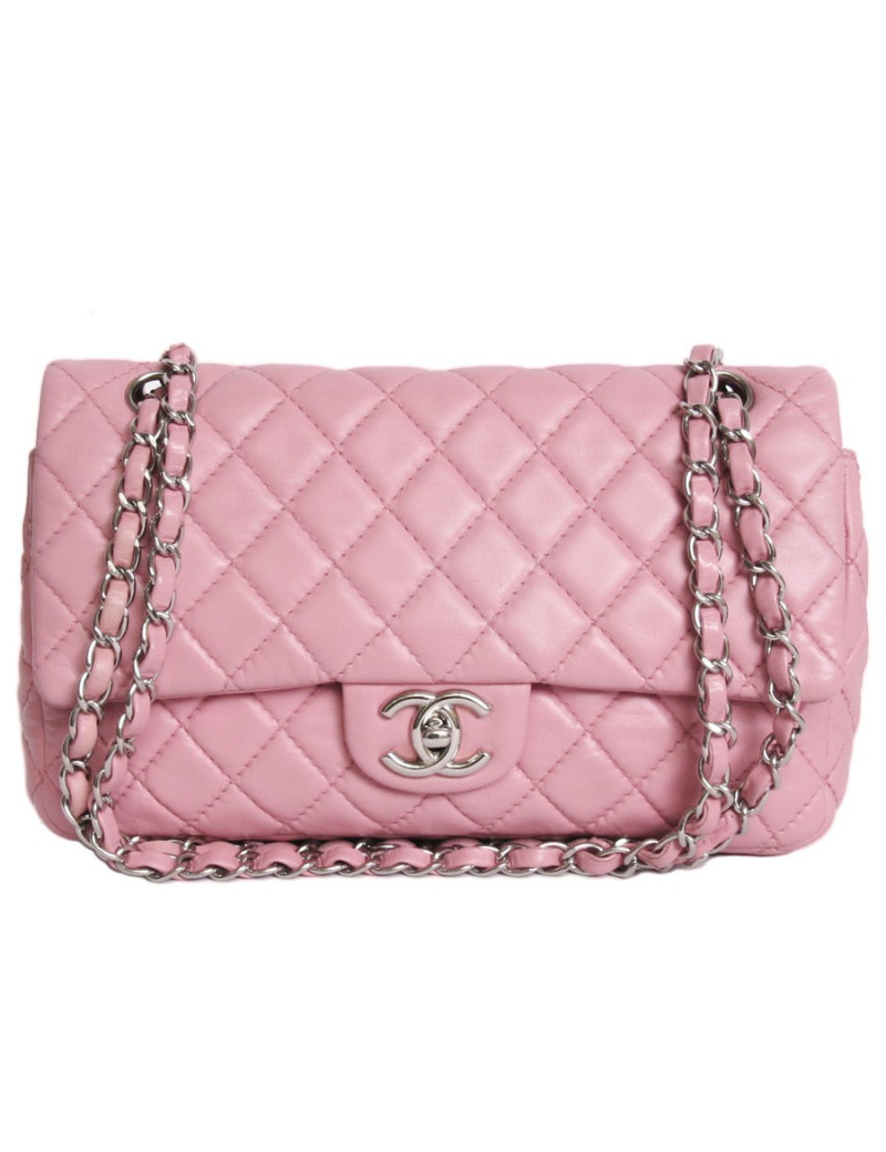 Sac Timeless CHANEL  cuir d'agneau lisse rose