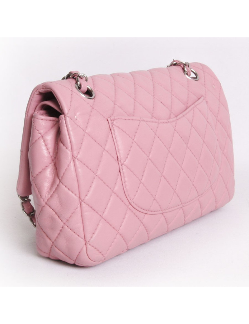 Sac Timeless CHANEL  cuir d'agneau lisse rose