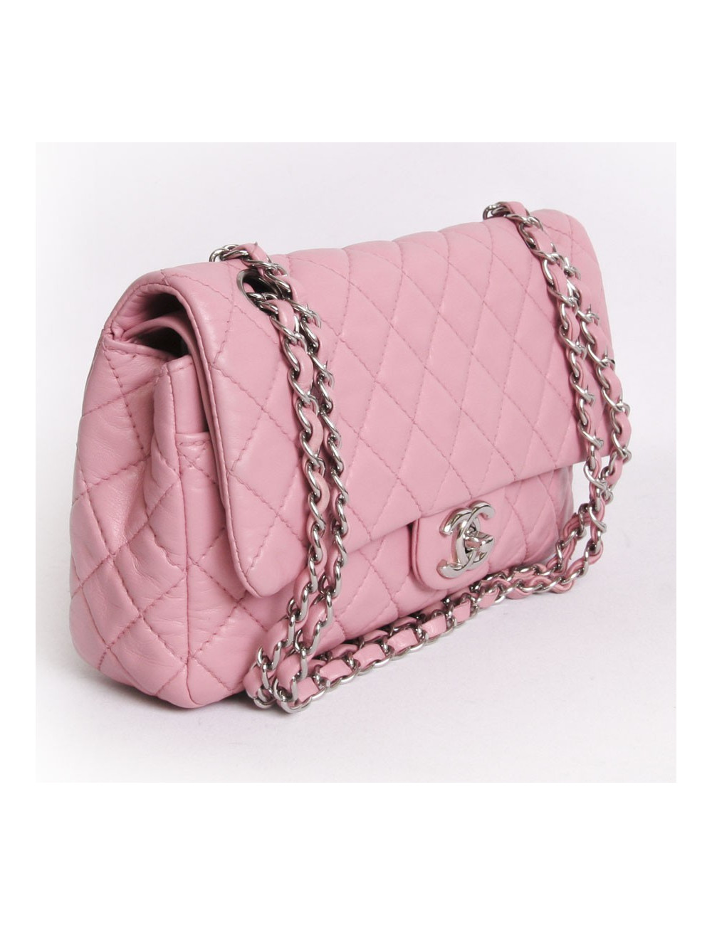 Sac Timeless CHANEL  cuir d'agneau lisse rose
