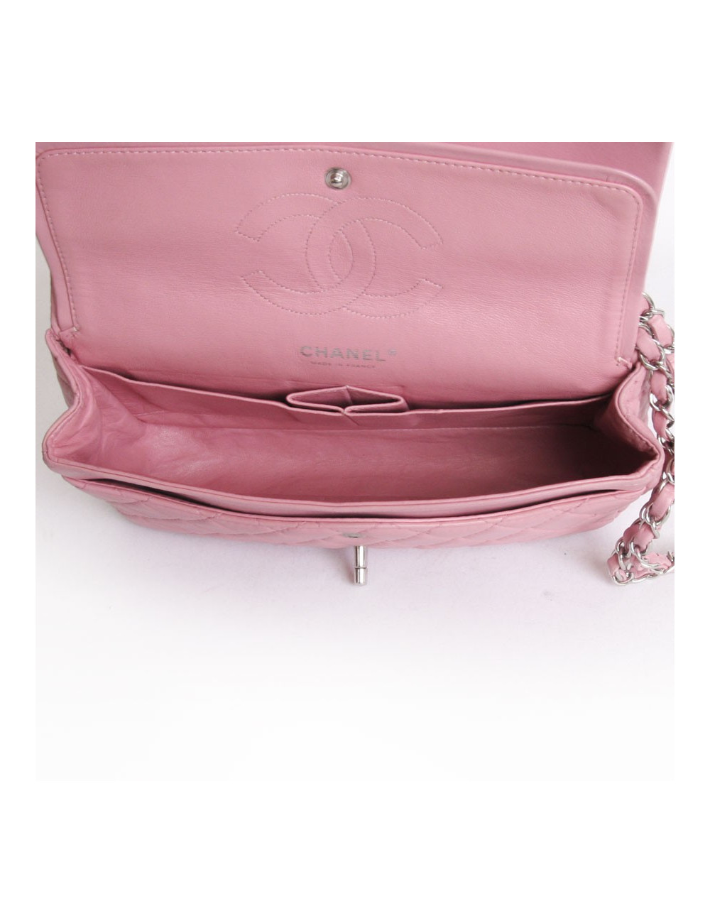 Sac Timeless CHANEL  cuir d'agneau lisse rose