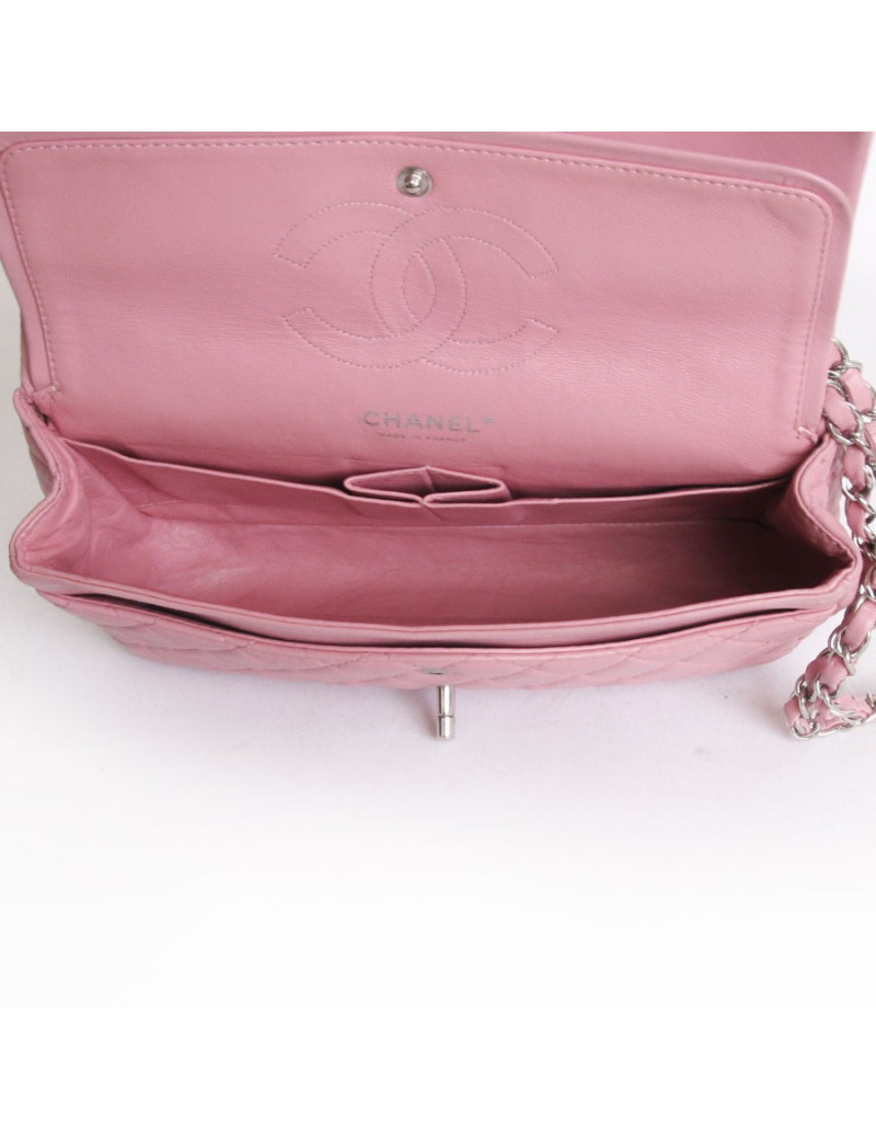 Sac Timeless CHANEL  cuir d'agneau lisse rose