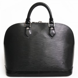 LOUIS VUITTON bag "Alma" black epi leather