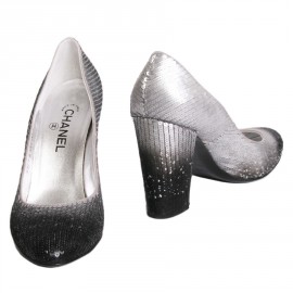 Shoes CHANEL T 41.5 to gray and black sequins