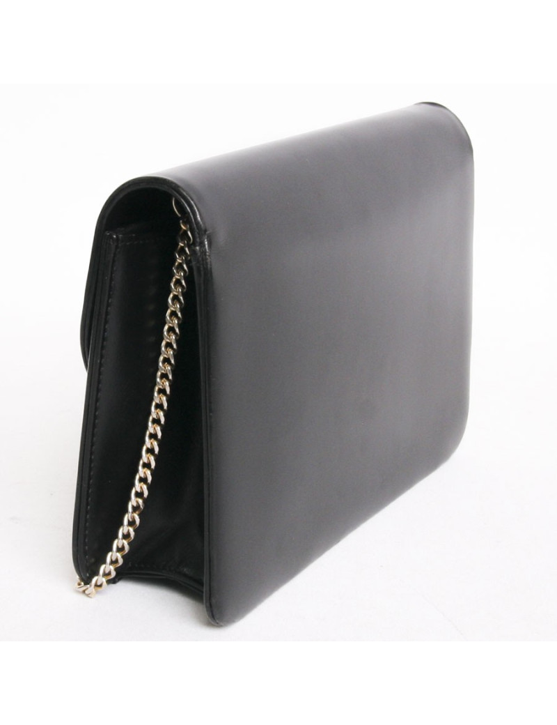 Sac DIOR du soir en cuir box noir vintage