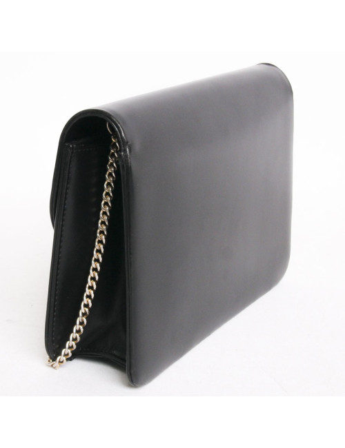 Sac DIOR du soir en cuir box noir vintage