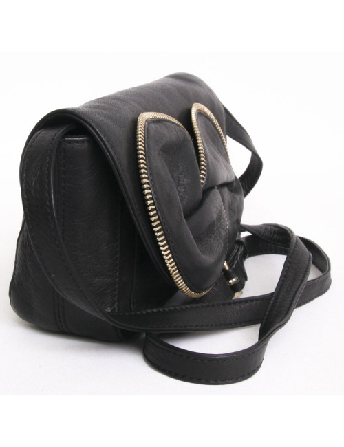 Sac pochette See by CHLOE cuir noir