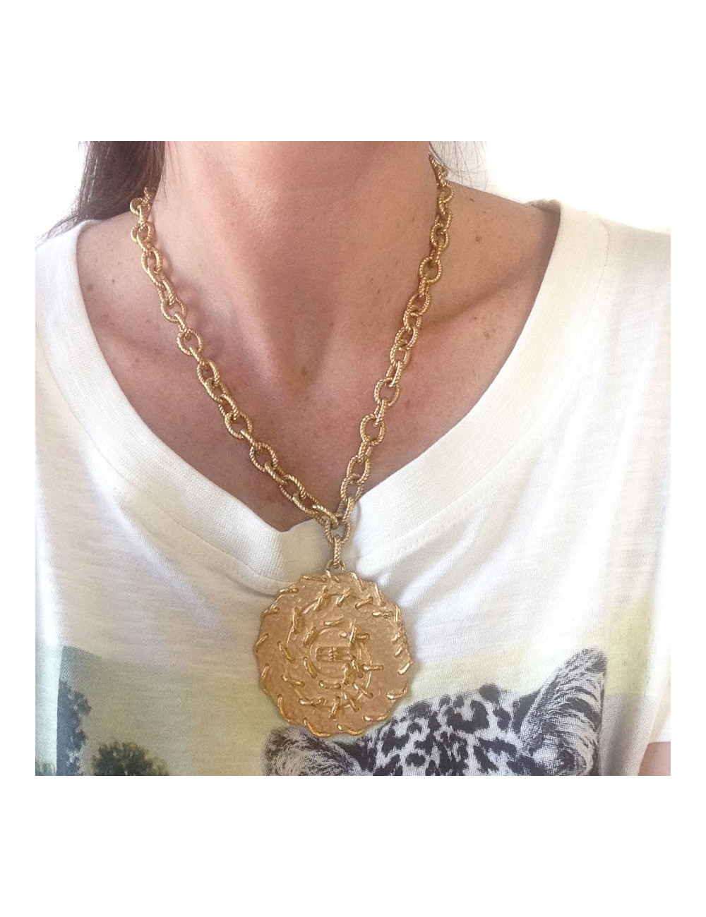 Collier BALENCIAGA chaîne dorée