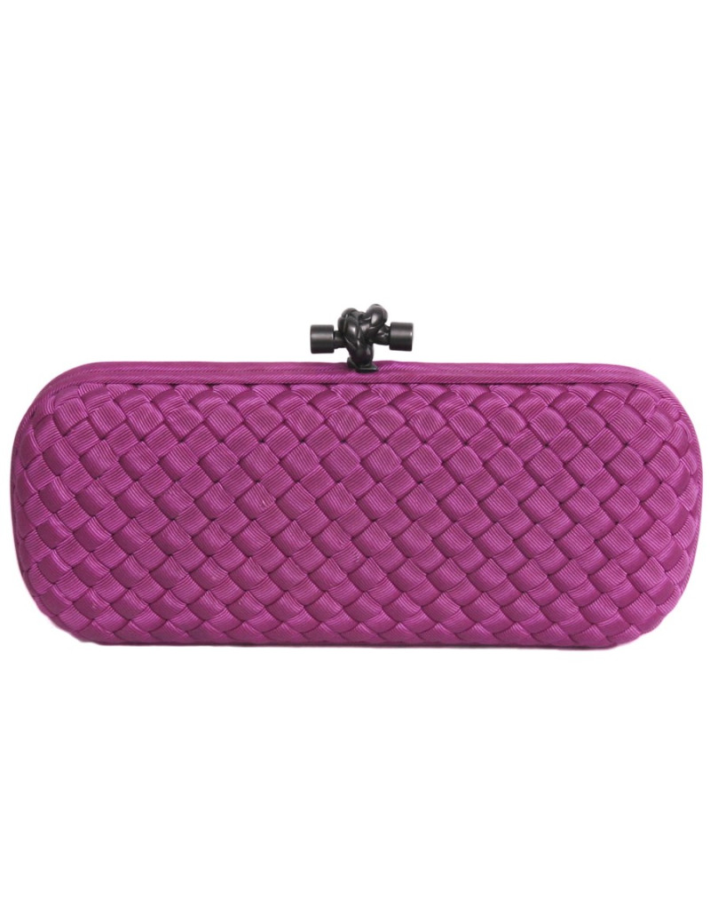 Pochette BOTTEGA VENETA tressée violette