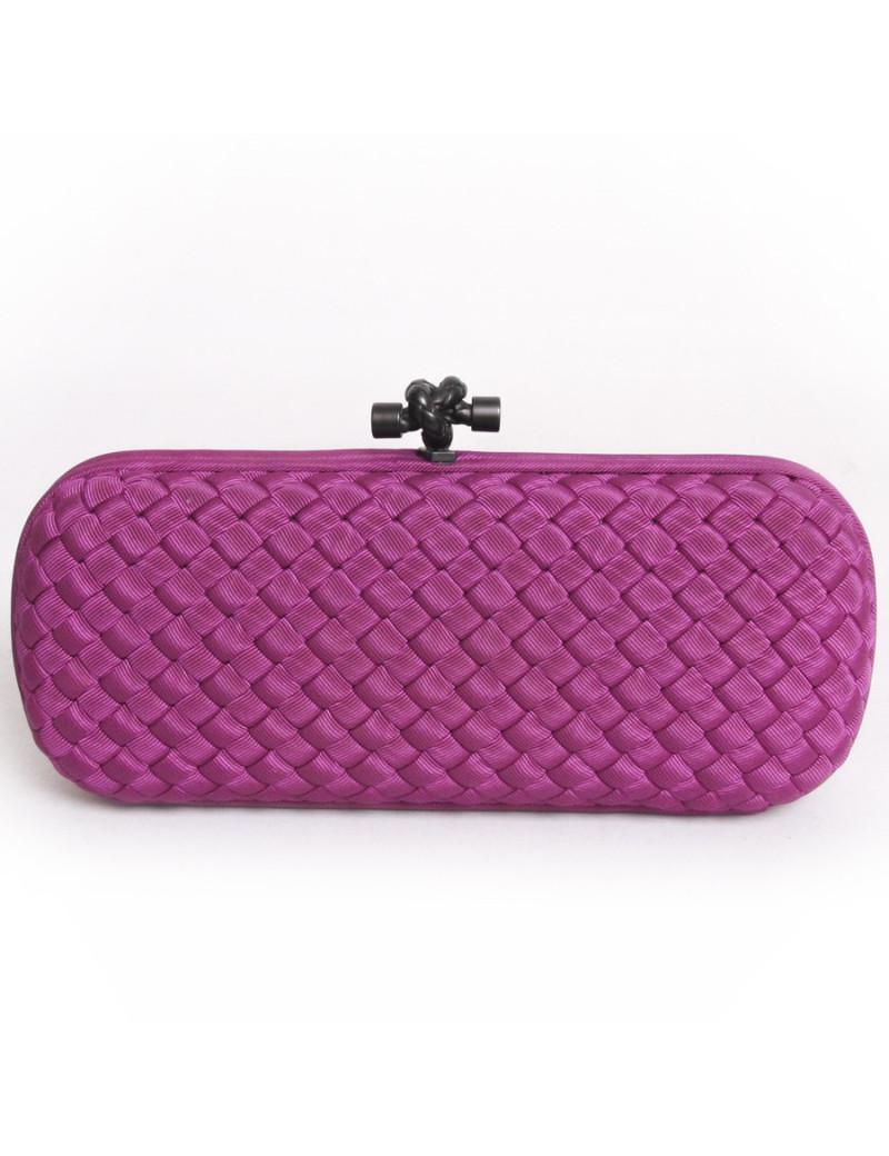 Pochette BOTTEGA VENETA tressée violette